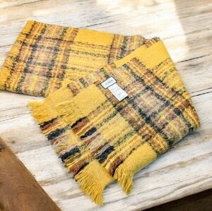 New! Indies Gretel mohair blend French Scarf Shawl in plaid pattern